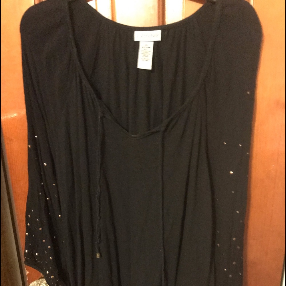 Black Peasant Blouse